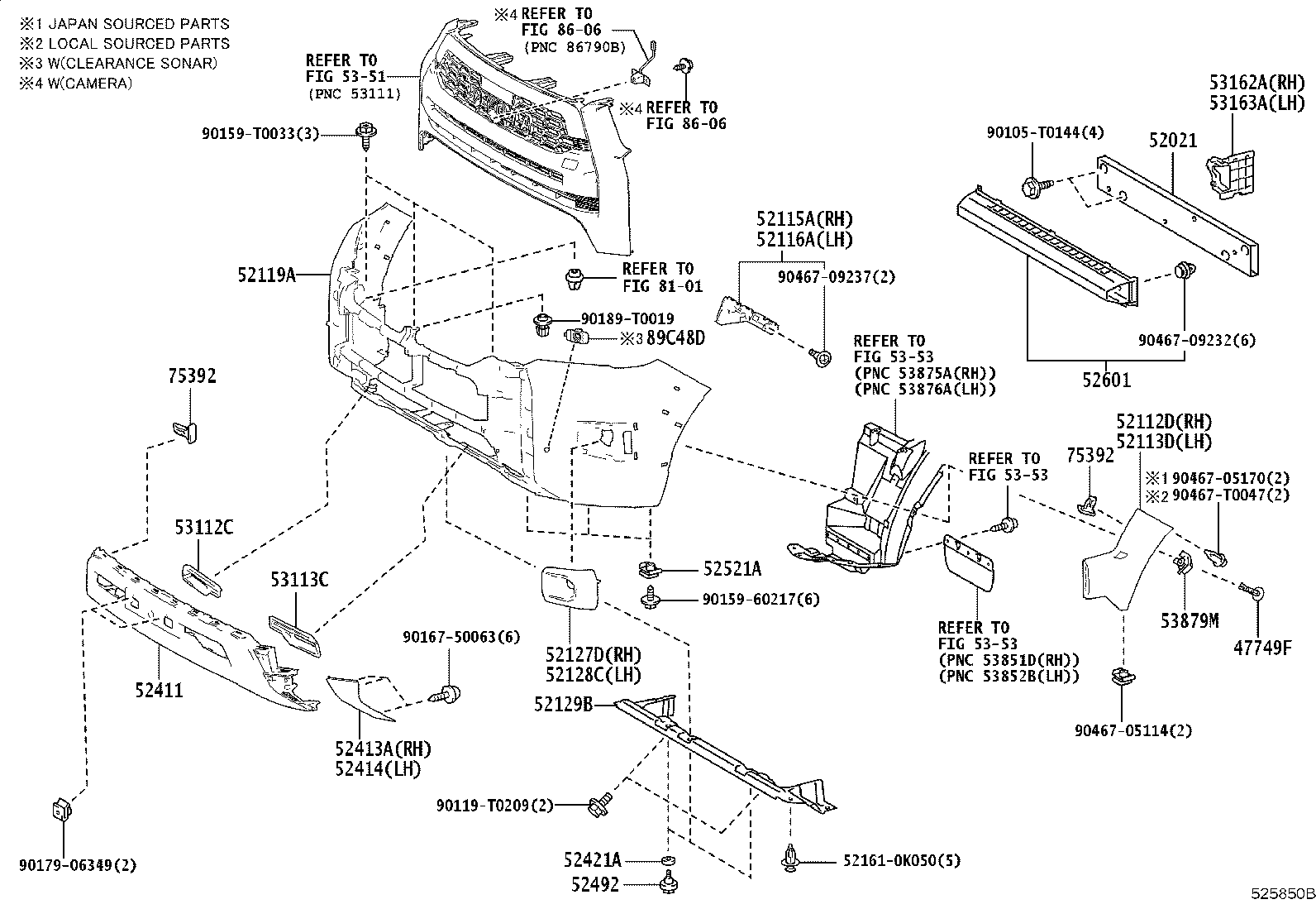 52102-YP030-B2 BRACKET SUB-ASSY, FRONT BUMPER, RH product image