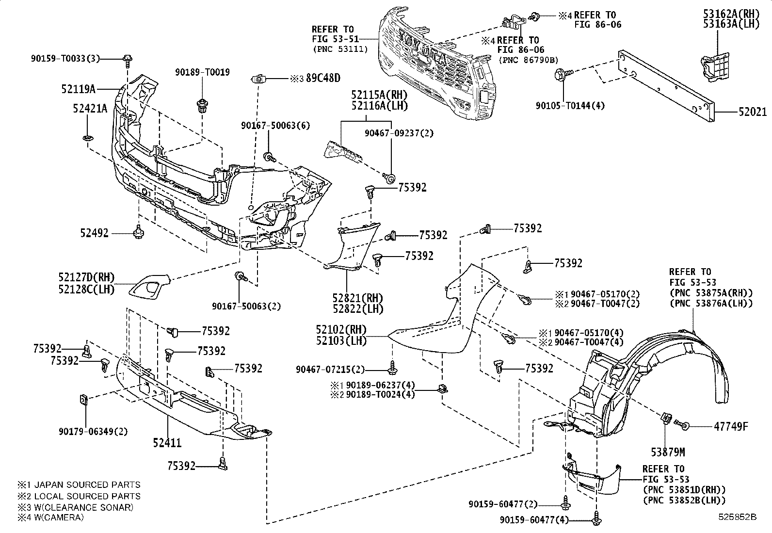 52102-YP030-B2 BRACKET SUB-ASSY, FRONT BUMPER, RH product image