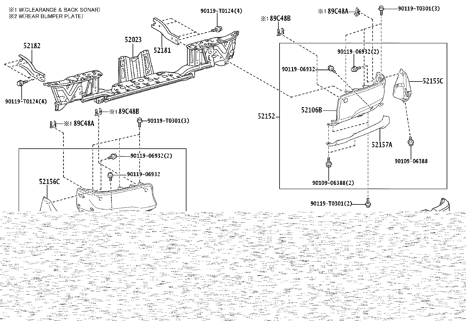 52155-0K030 SUPPORT, REAR BUMPER SIDE, NO.1 RH product image