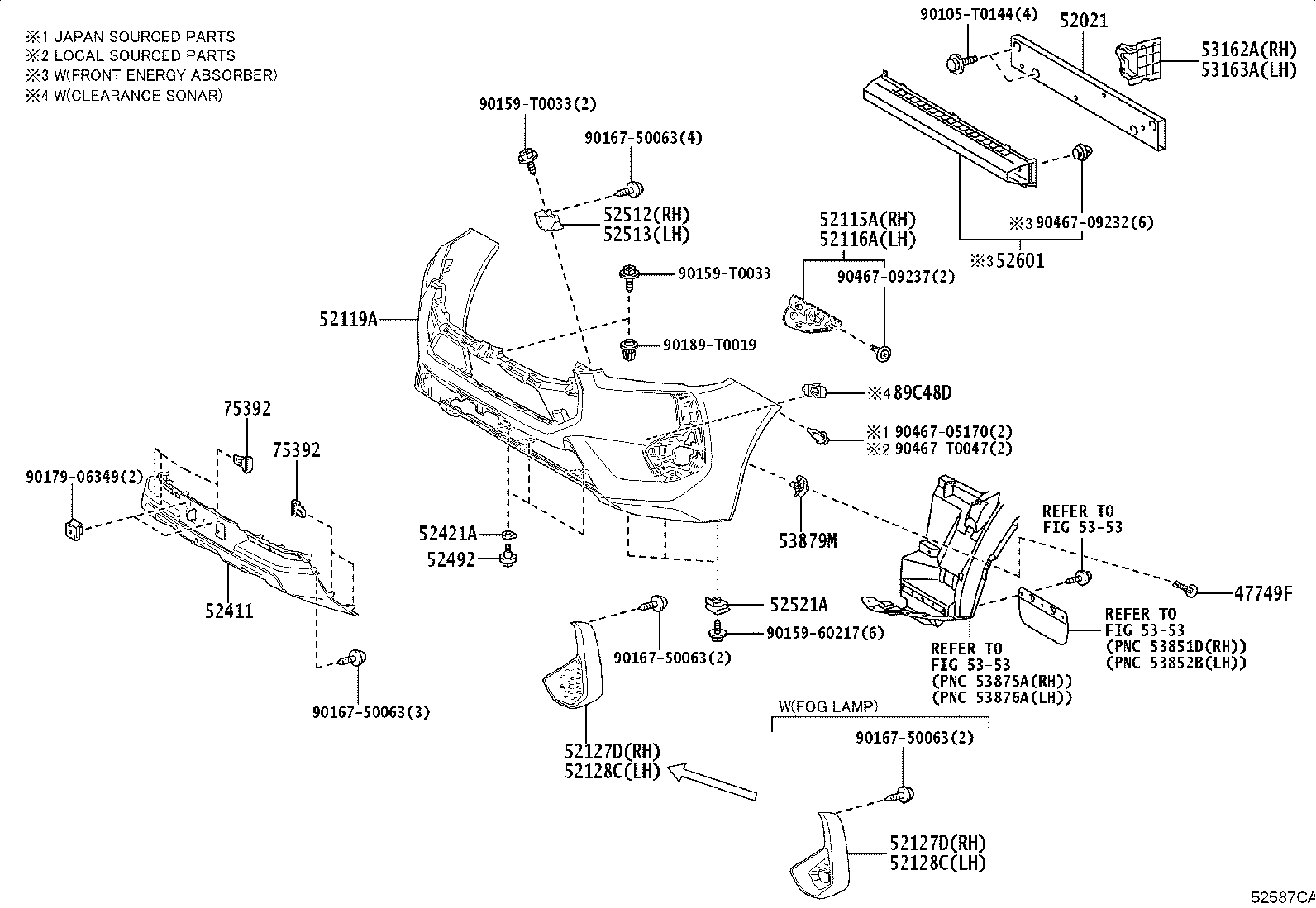 52128-YP200 COVER, FRONT BUMPER HOLE, LH product image