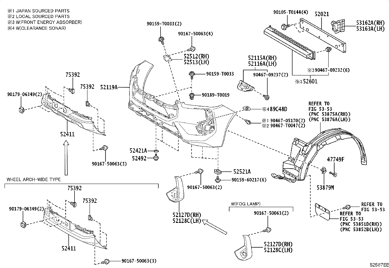 52102-YP030-B2 BRACKET SUB-ASSY, FRONT BUMPER, RH product image