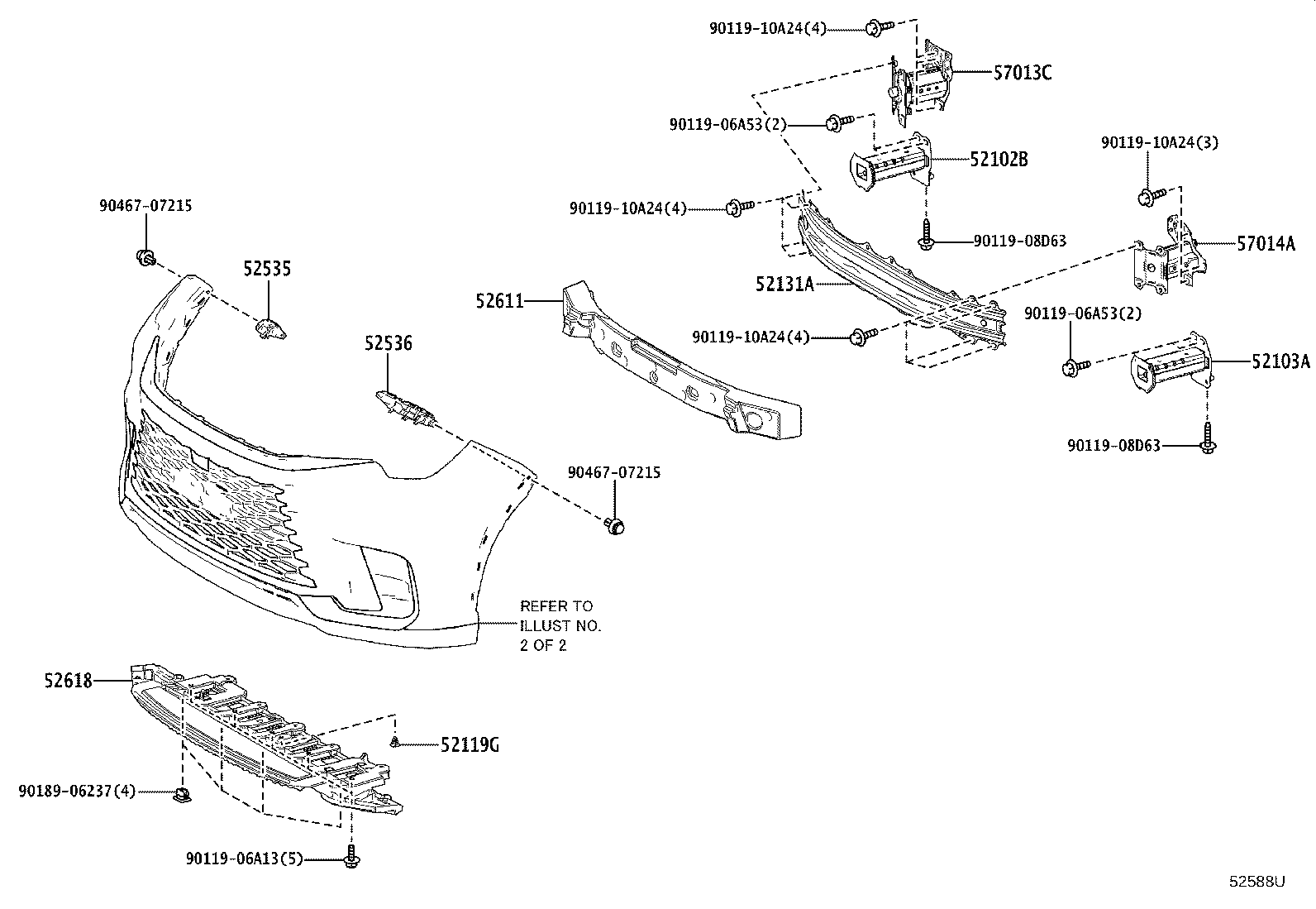 52125-52140 BRACKET, FOG LAMP MOUNTING, RH product image