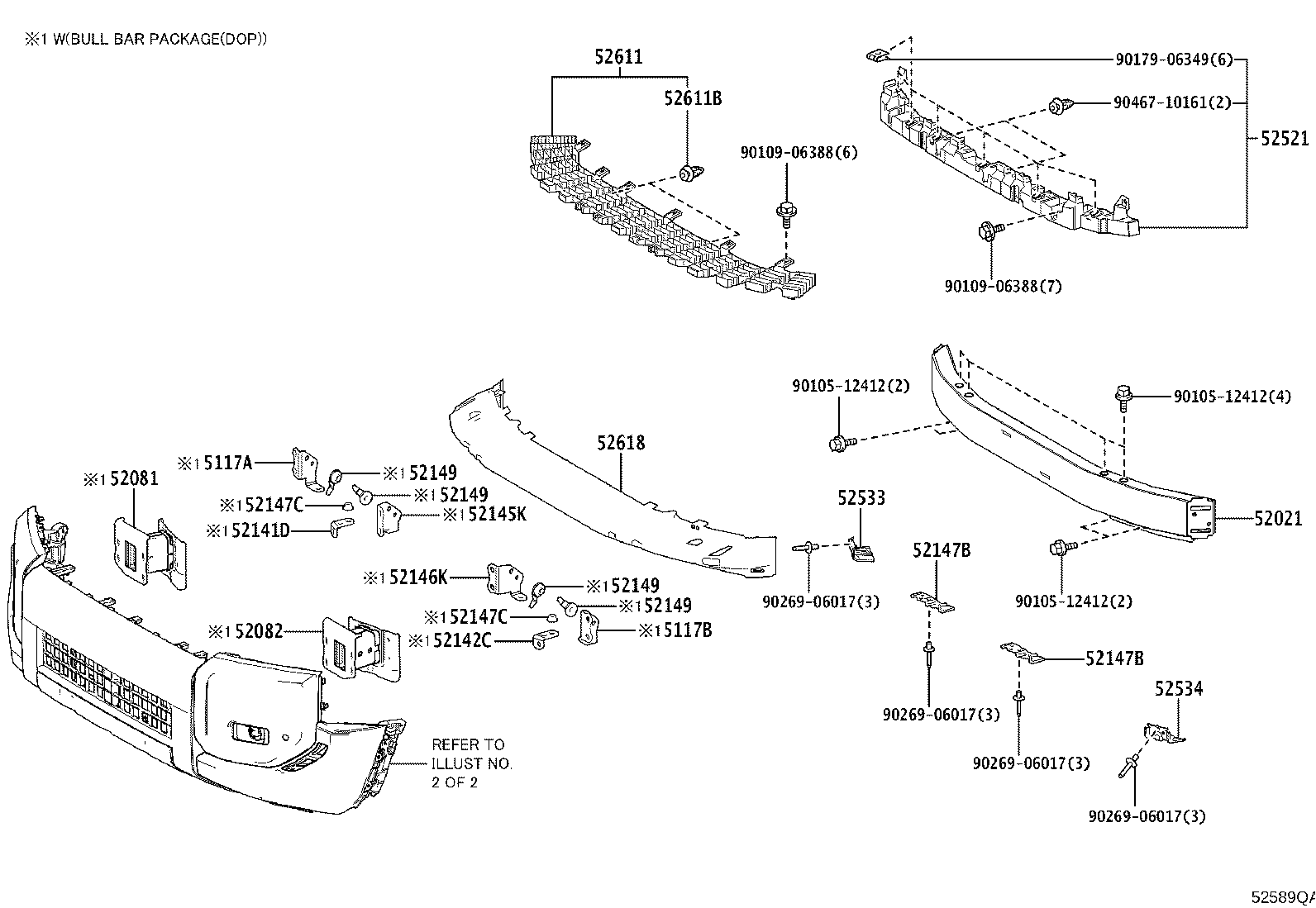 52112-60913 EXTENSION, FRONT BUMPER, RH product image