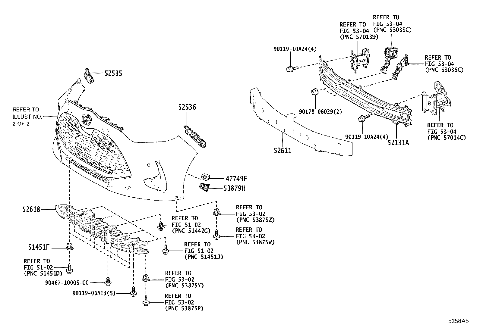 52611-52430 ABSORBER, FRONT BUMPER ENERGY product image