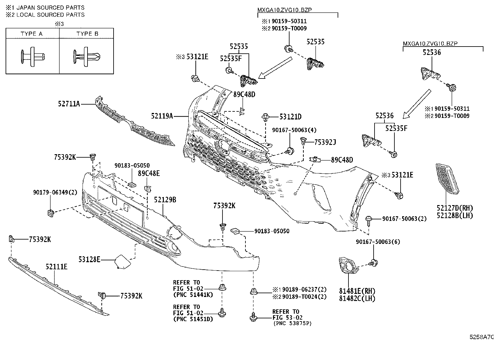 52112-0A900 EXTENSION, FRONT BUMPER, RH product image