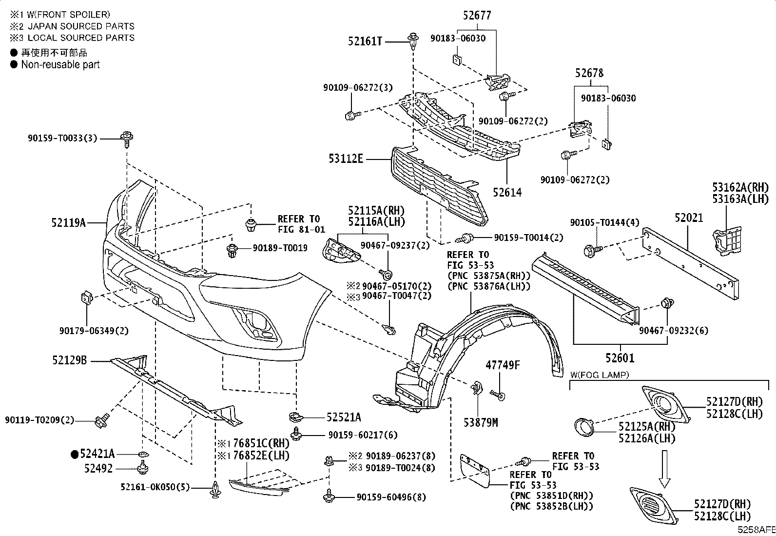 52102-YP020 BRACKET SUB-ASSY, FRONT BUMPER, RH product image