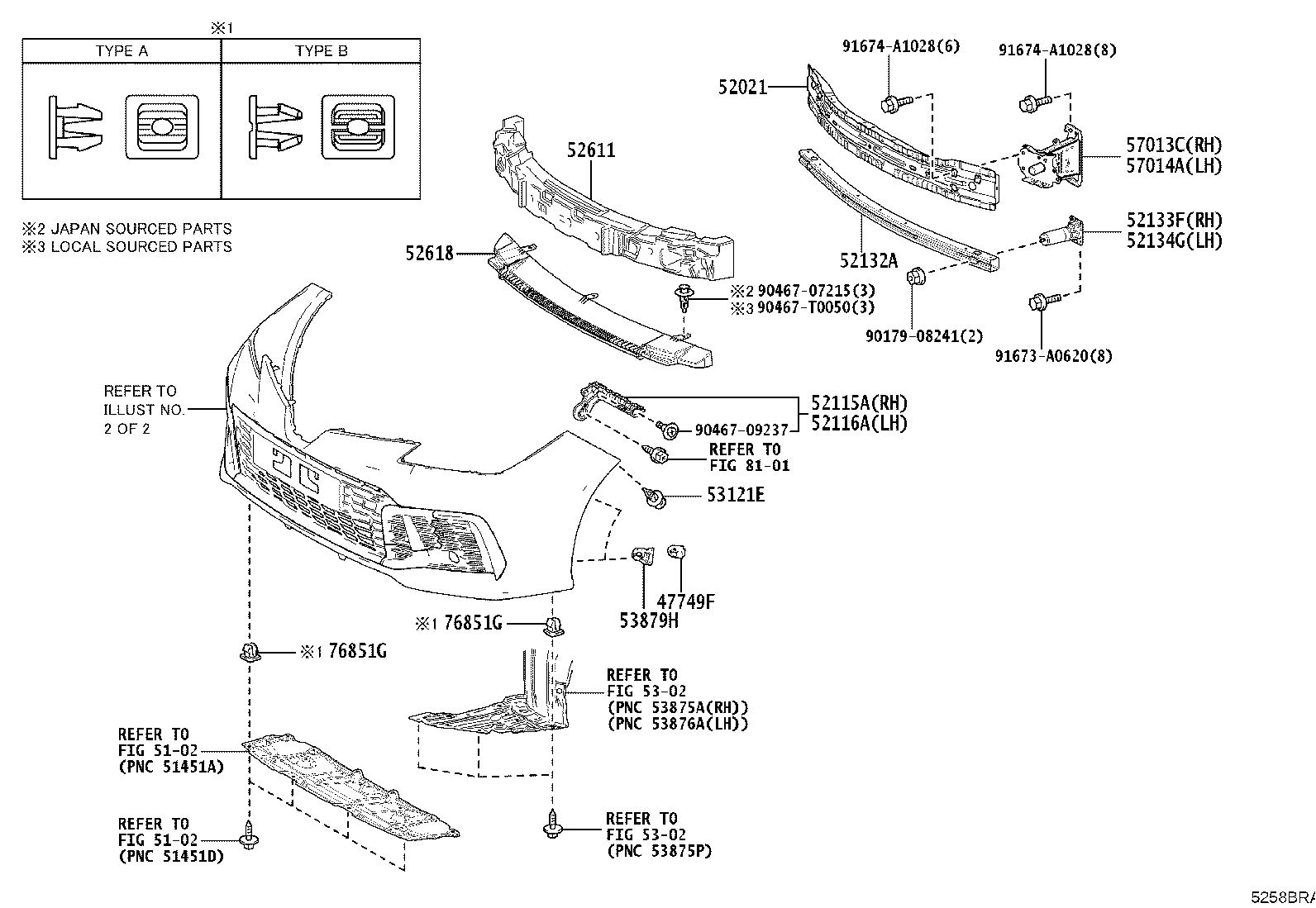 57014-02210 BRACKET SUB-ASSY, FRONT SIDE MEMBER, LH product image