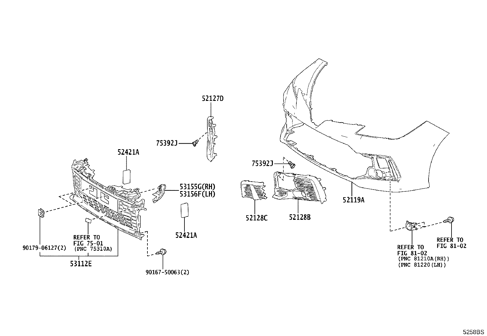 57014-02210 BRACKET SUB-ASSY, FRONT SIDE MEMBER, LH product image