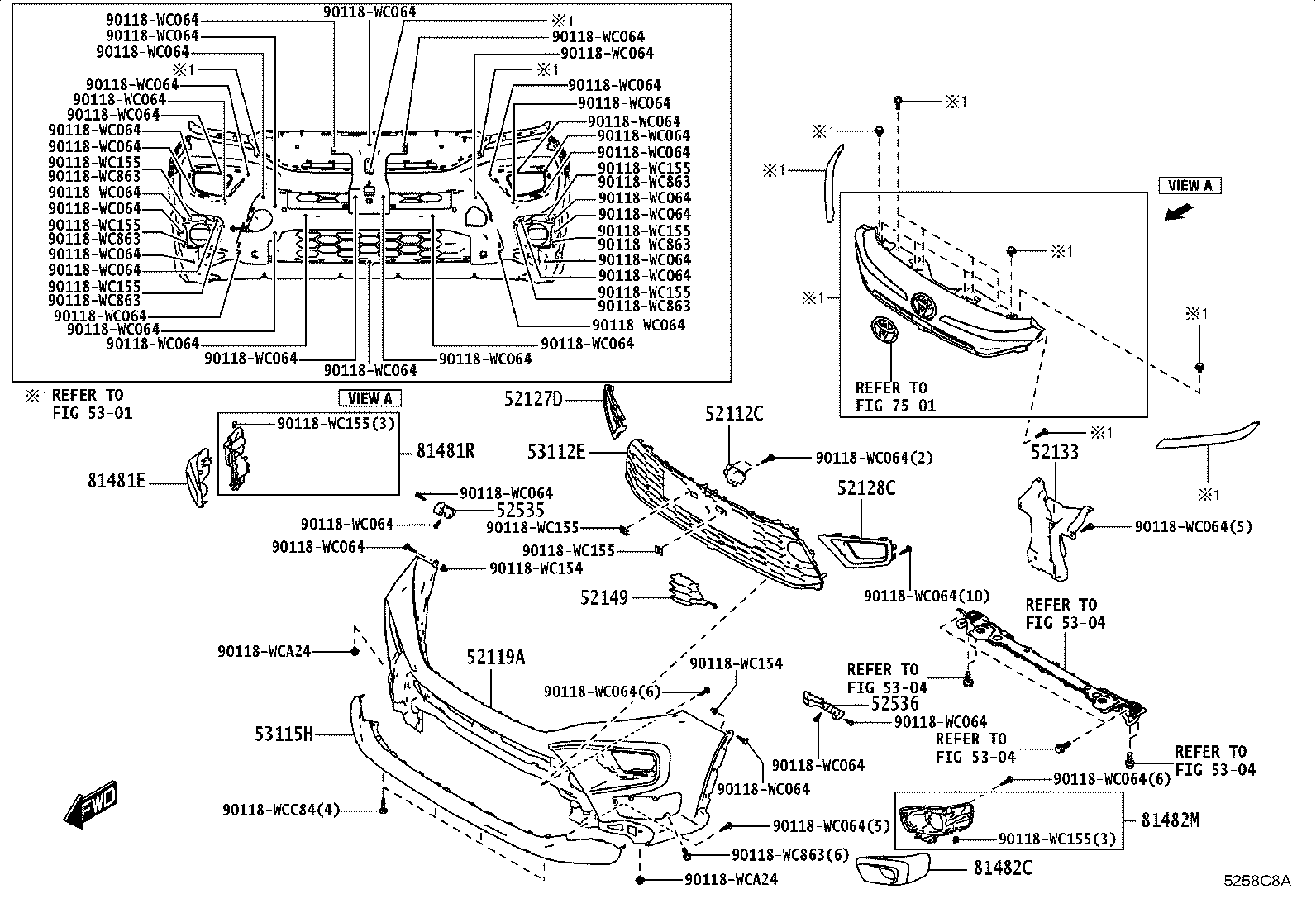 81481-WC020 COVER, FOG LAMP, RH product image