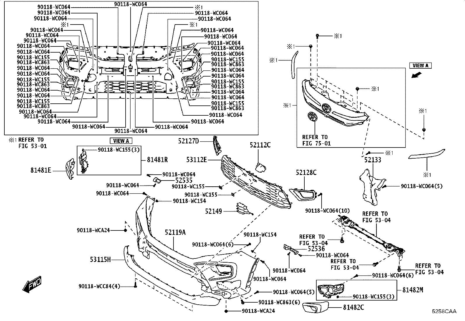 81481-WC020 COVER, FOG LAMP, RH product image