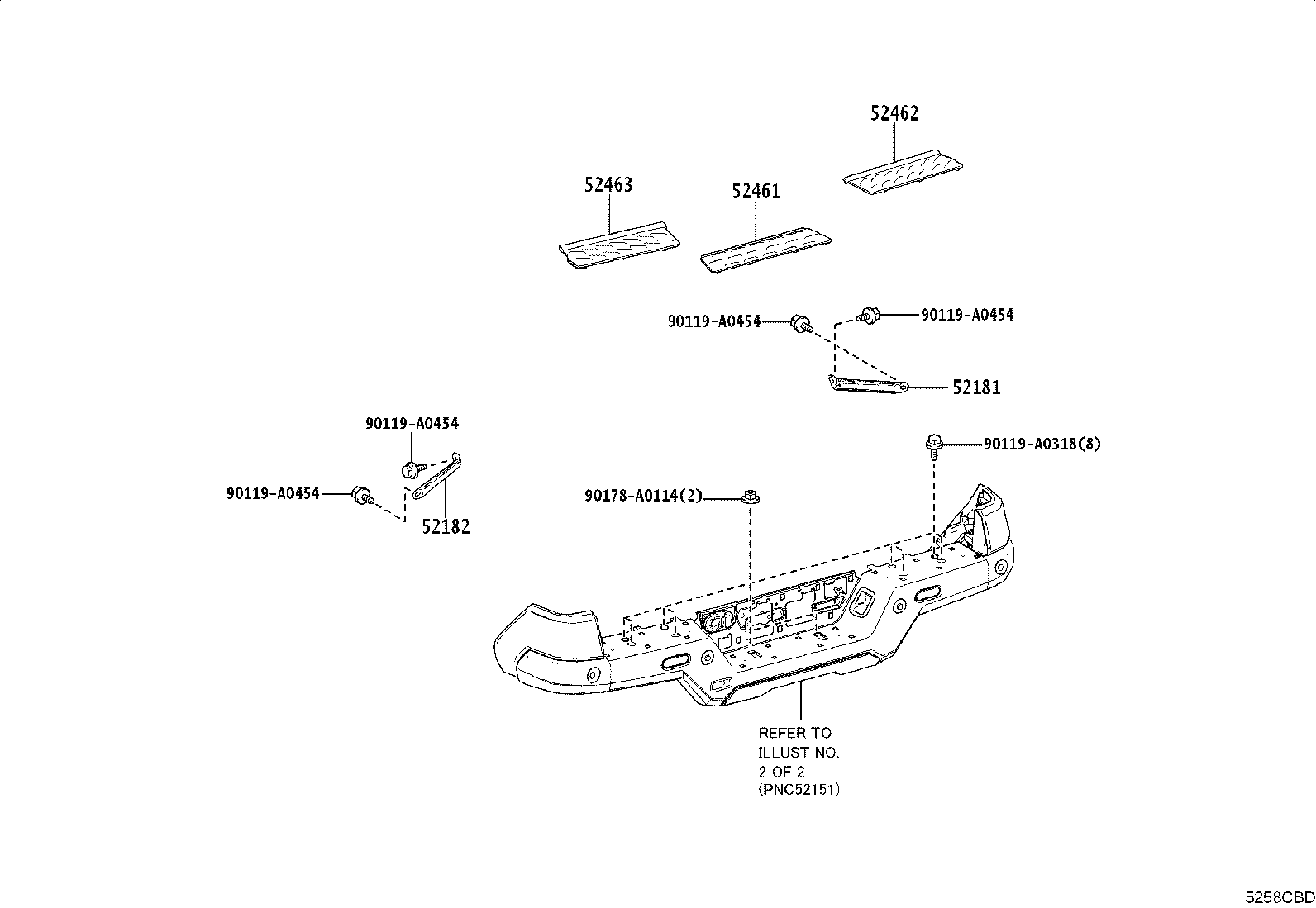 52155-YY030 SUPPORT, REAR BUMPER SIDE, RH product image
