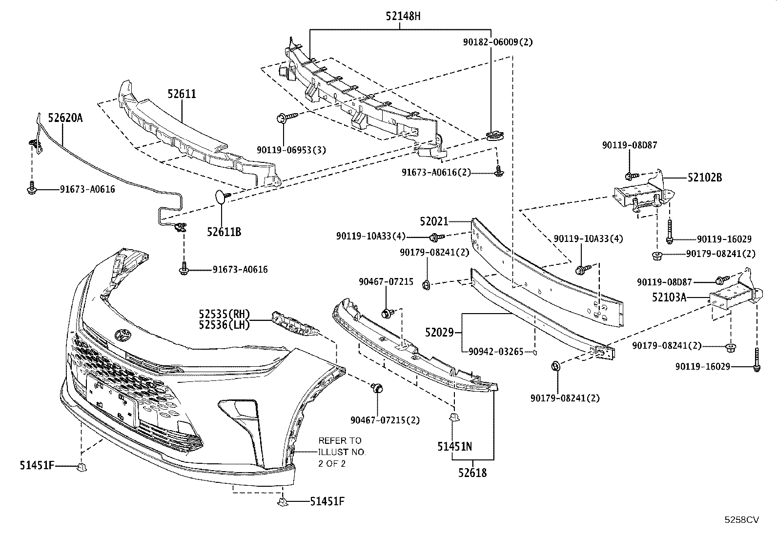 52611-30630 ABSORBER, FRONT BUMPER ENERGY product image