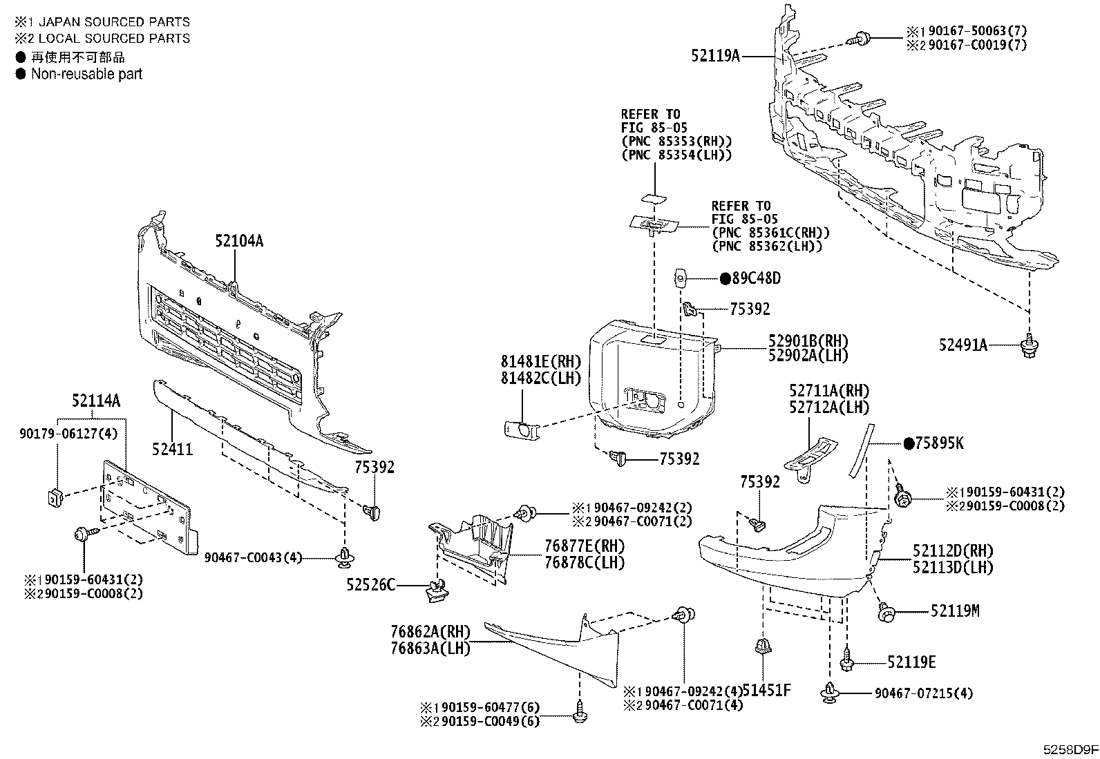 52112-YK030-A0 EXTENSION, FRONT BUMPER, RH product image