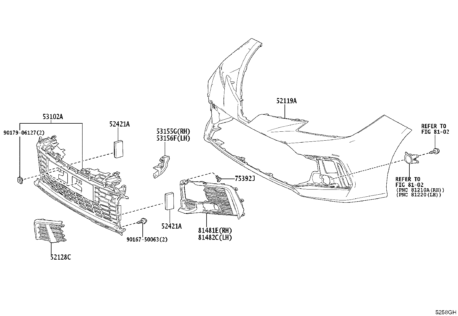 52115-02530 SUPPORT, FRONT BUMPER SIDE, RH product image