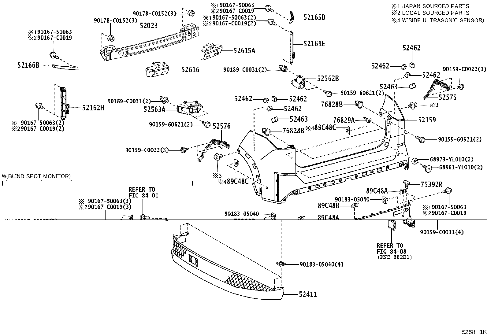 52169-YL020 COVER, REAR BUMPER, LOWER product image