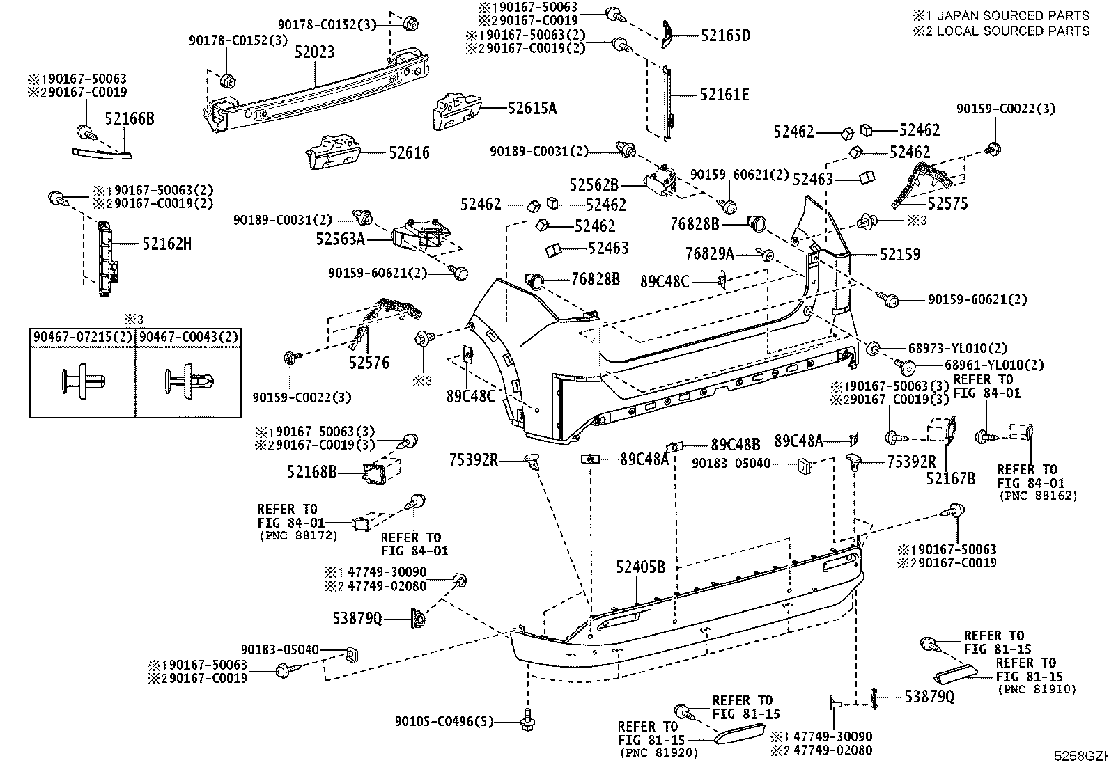 52169-YL020 COVER, REAR BUMPER, LOWER product image