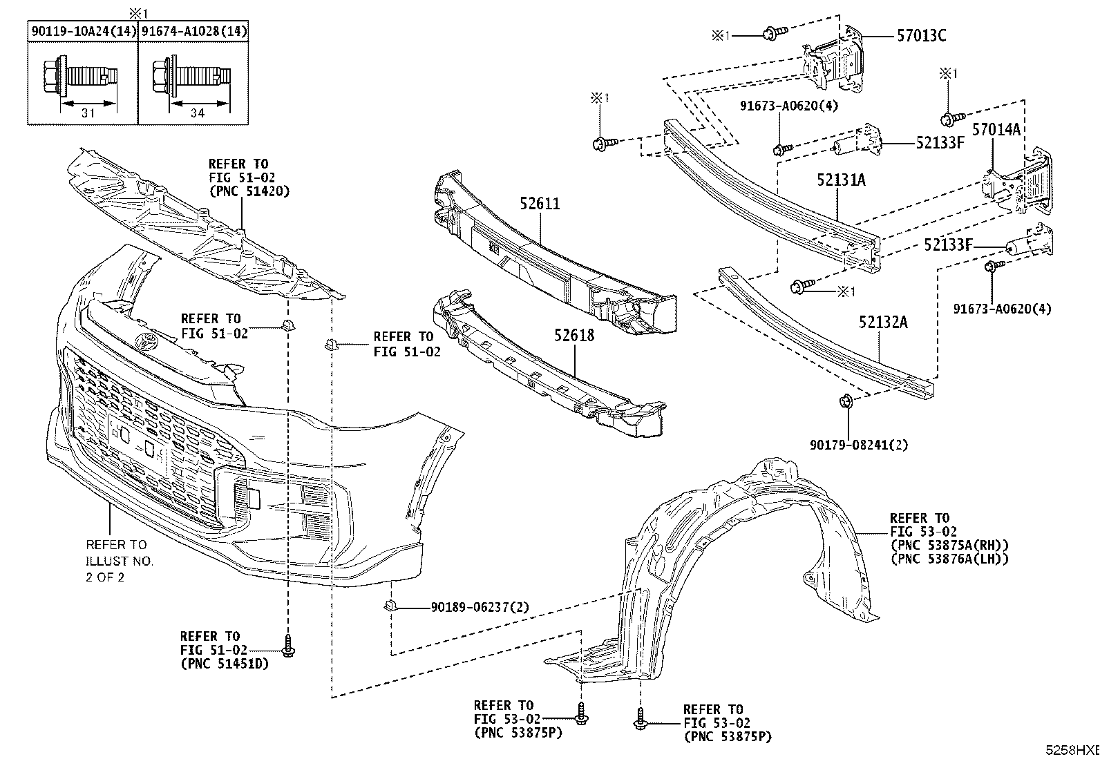 52129-16050 COVER, FRONT BUMPER, LOWER product image