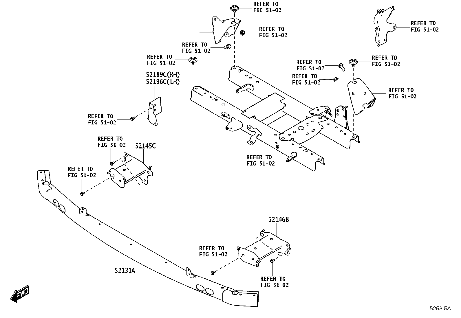 75112-WC001 BRACKET, FRONT BUMPER EXTENSION MOUNTING product image