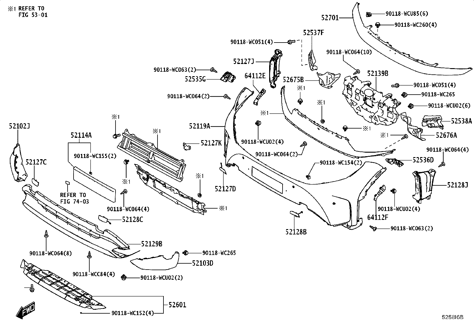 75112-WC001 BRACKET, FRONT BUMPER EXTENSION MOUNTING product image