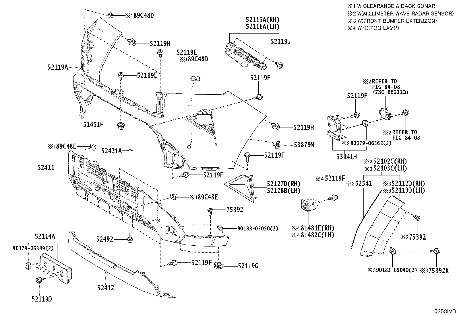 52114-YY020 BRACKET, FRONT BUMPER EXTENSION MOUNTING product image
