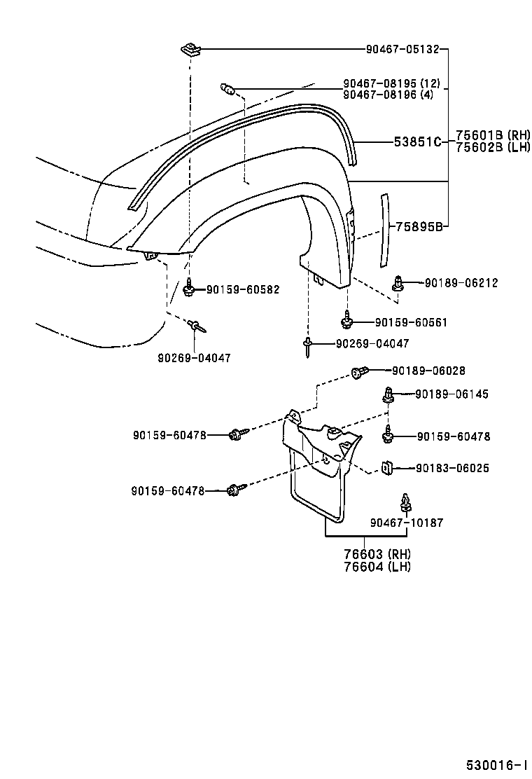 53381-60030 SEAL, HOOD TO RADIATOR SUPPORT product image