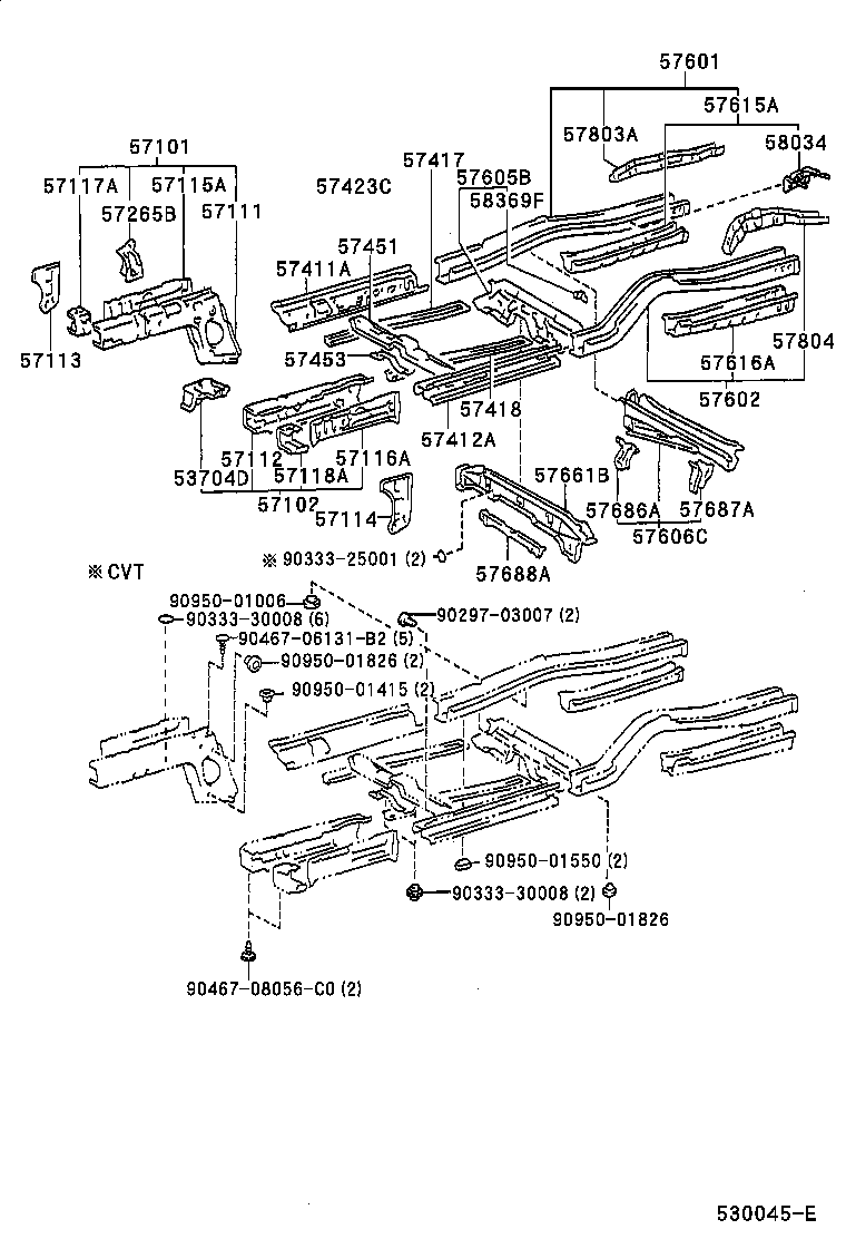 57102-16290 MEMBER SUB-ASSY, FRONT SIDE, LH product image