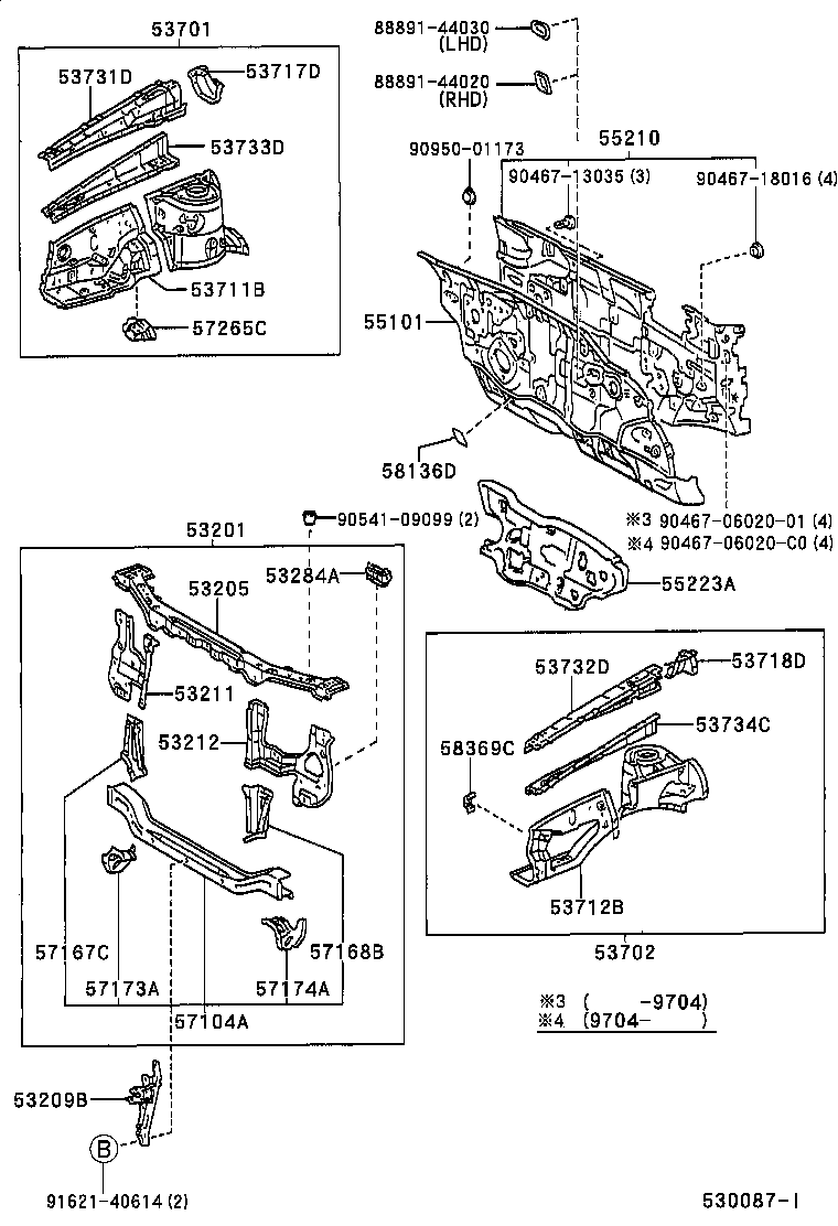 53284-44010 RETAINER, FRONT BODY MOUNTING product image