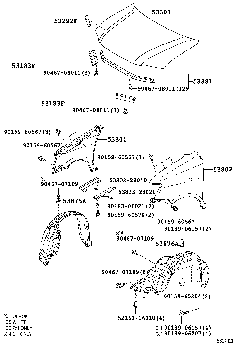 53381-28020 SEAL, HOOD TO RADIATOR SUPPORT product image