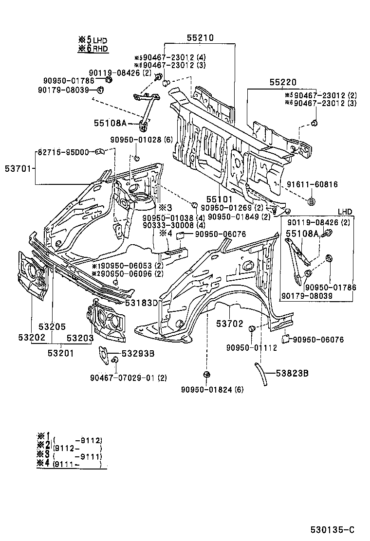 53210-28060 SUPPORT SUB-ASSY, RADIATOR product image