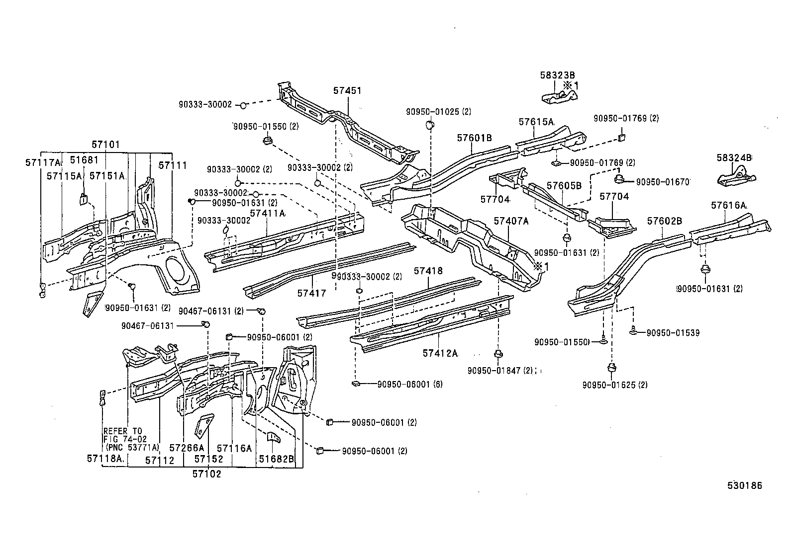 57016-12050 REINFORCEMENT, FRONT SIDE MEMBER, NO.2 RH product image
