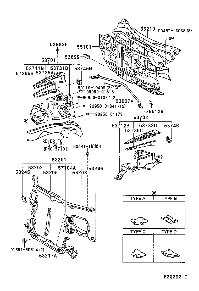 57265-42011 BRACKET, ENGINE MOUNTING, RH product image