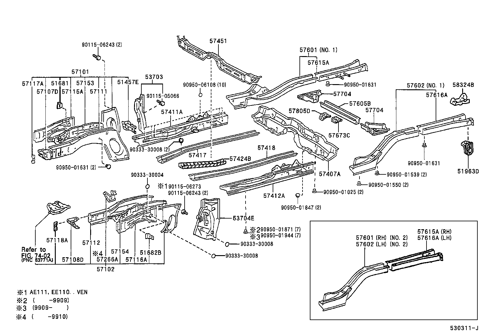 53703-12070 APRON SUB-ASSY, FRONT FENDER, REAR RH product image