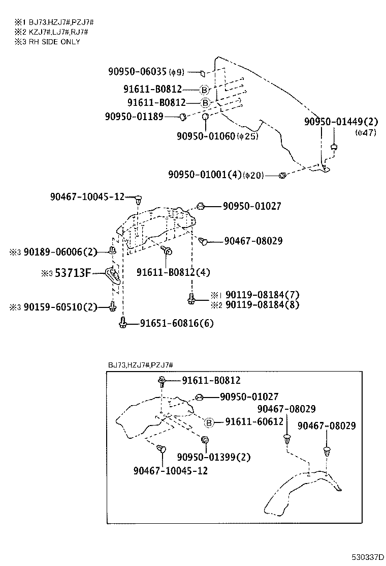 53028-60040 SUPPORT SUB-ASSY, RADIATOR, LOWER product image