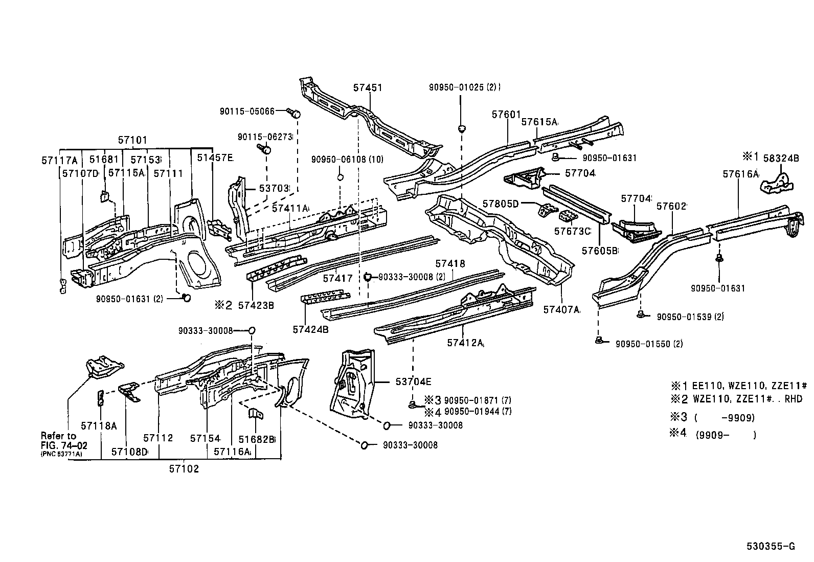 57102-1A906 MEMBER SUB-ASSY, FRONT SIDE, LH product image