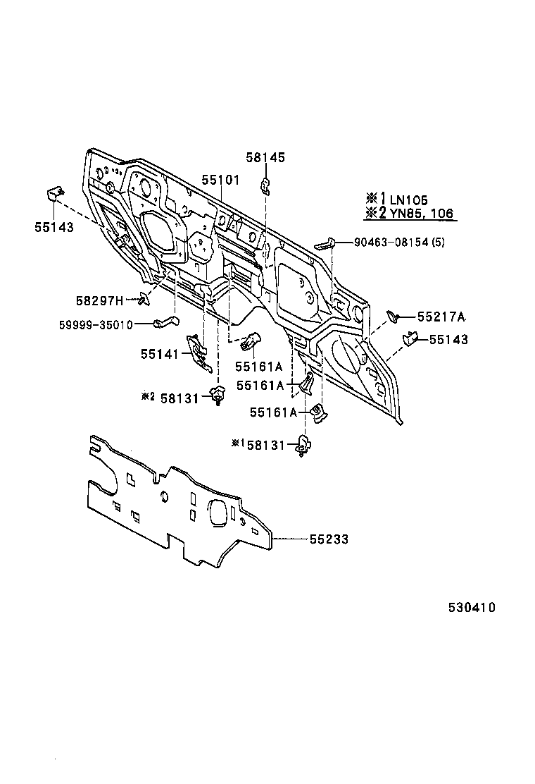 53707-89102 EXTENSION, FRONT FENDER APRON, FRONT RH product image