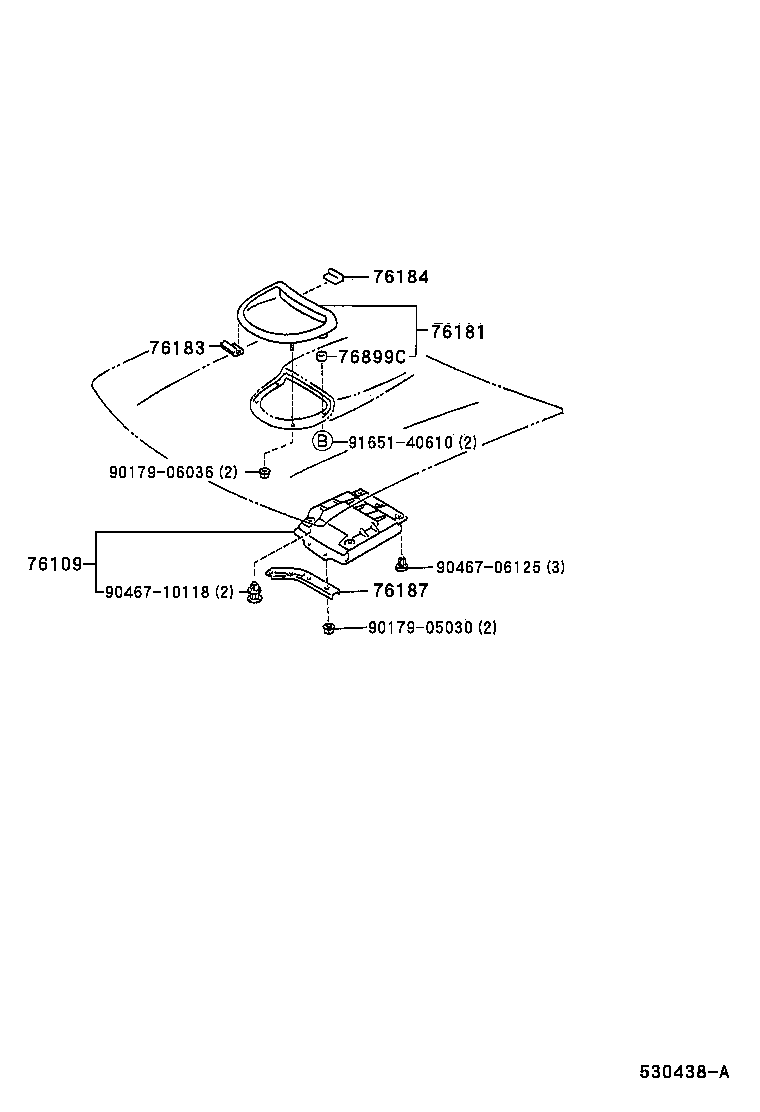 53381-10110 SEAL, HOOD TO RADIATOR SUPPORT product image