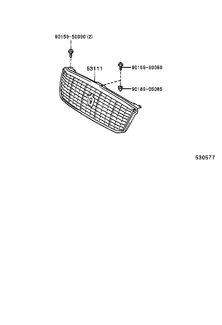 53100-30901 GRILLE, RADIATOR product image