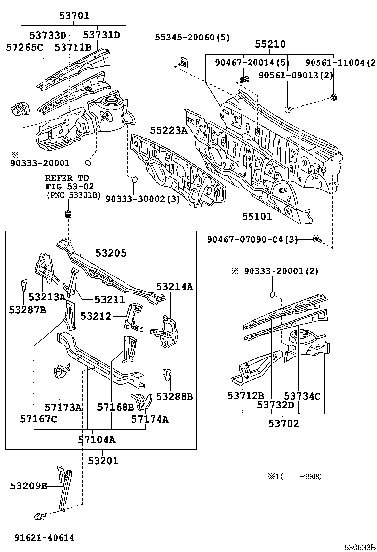 53209-21020 BRACE SUB-ASSY, HOOD LOCK SUPPORT product image