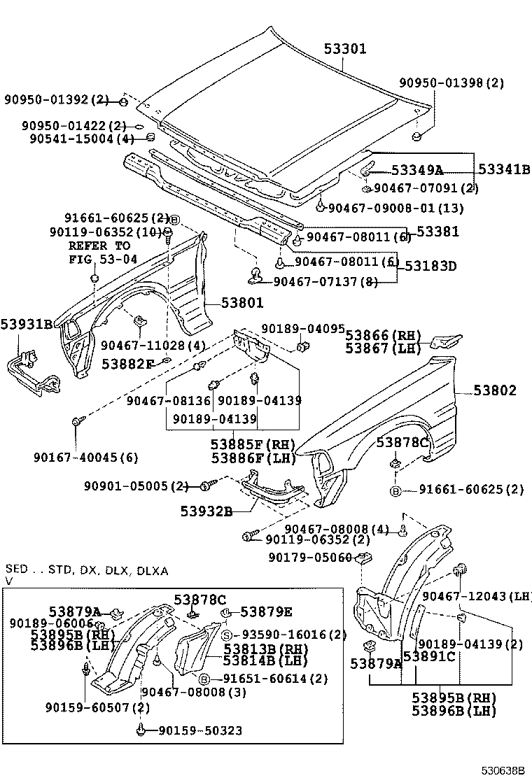 53802-3A810 FENDER SUB-ASSY, FRONT LH product image