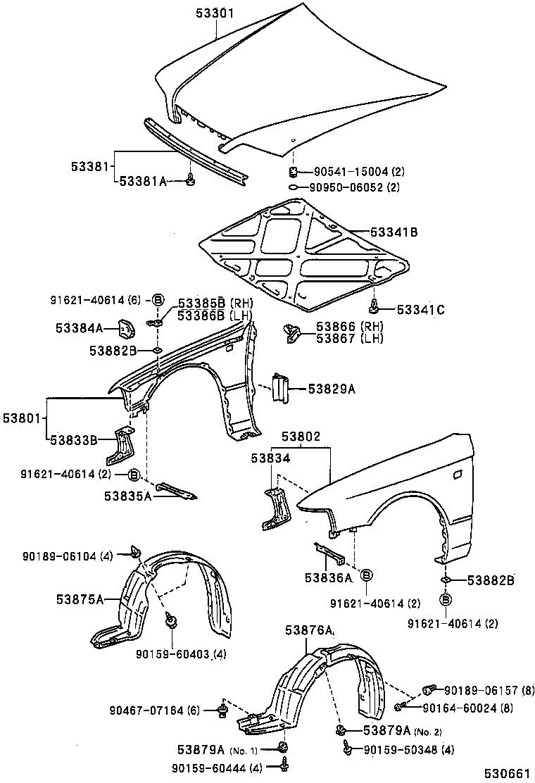 53381-32050 SEAL, HOOD TO RADIATOR SUPPORT product image