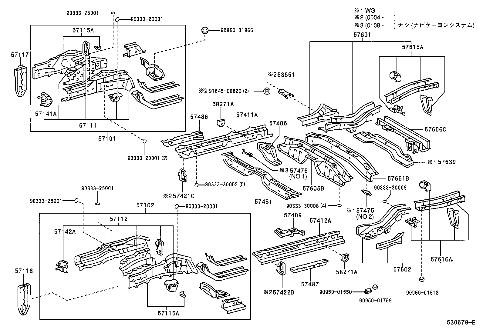 57102-32902 MEMBER SUB-ASSY, FRONT SIDE, LH product image