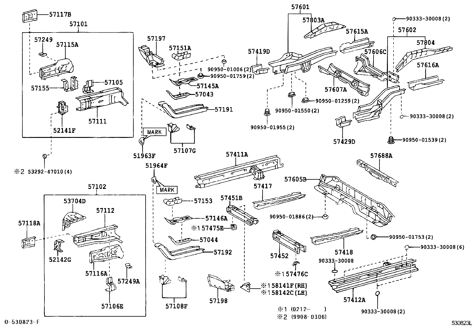 53704-52040 SUPPORT SUB-ASSY, BATTERY, LH product image
