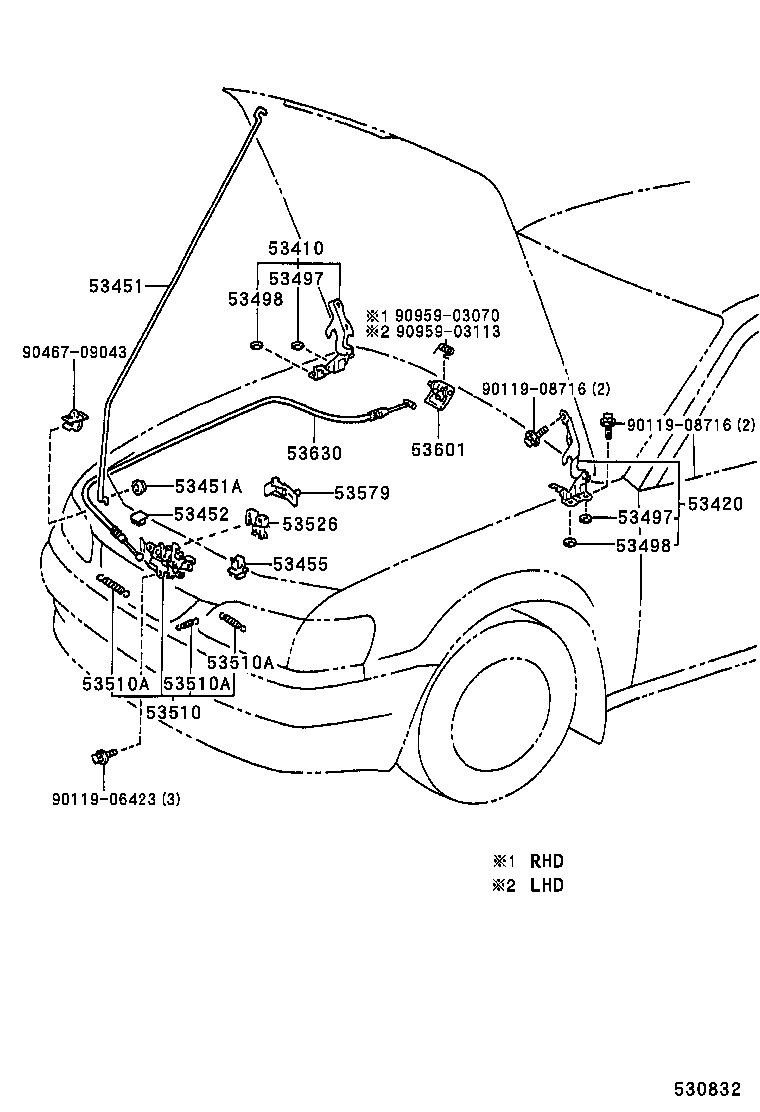 53454-12010 GROMMET(FOR HOOD SUPPORT ROD) product image