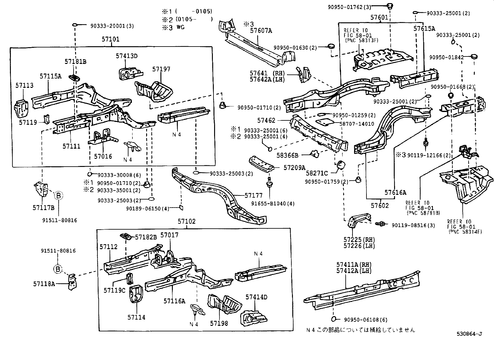 57111-53041 MEMBER, FRONT SIDE, RH product image