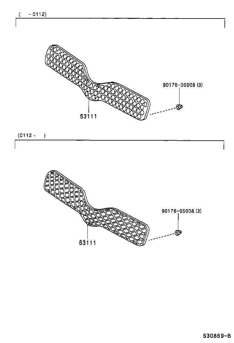 53101-52170 GRILLE, RADIATOR product image