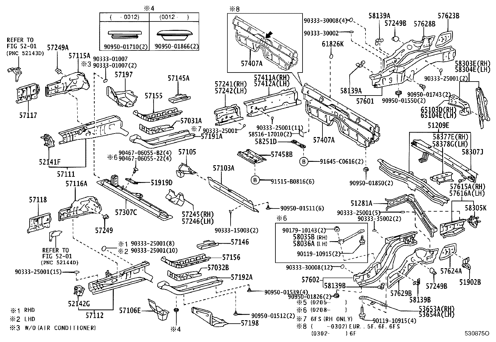 57028-17900 MEMBER, FRONT SIDE, LH product image
