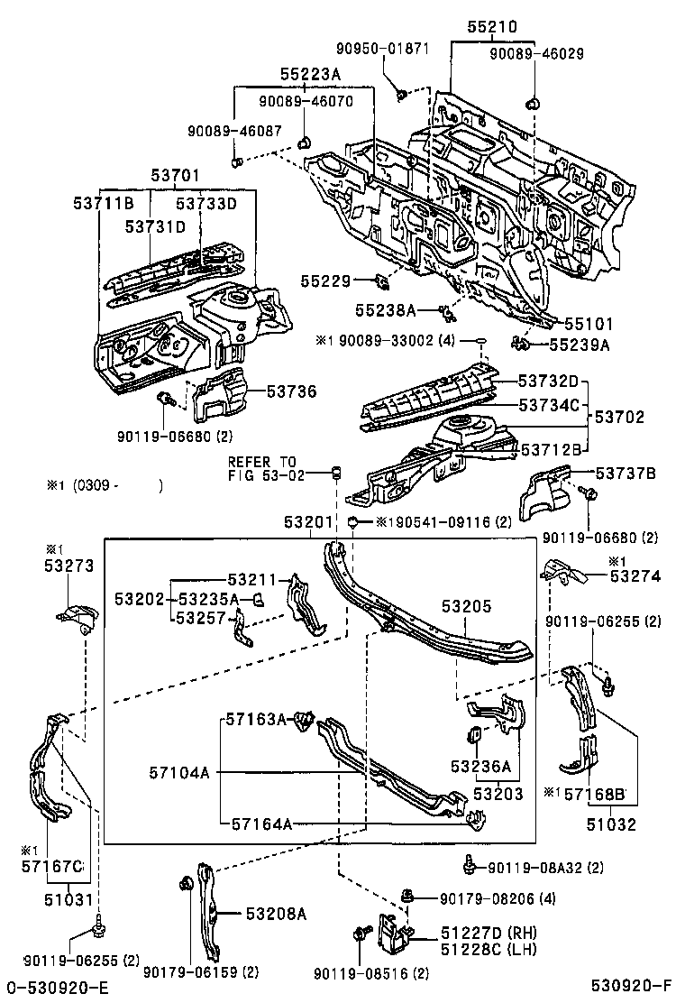 53201-07903 SUPPORT SUB-ASSY, RADIATOR product image