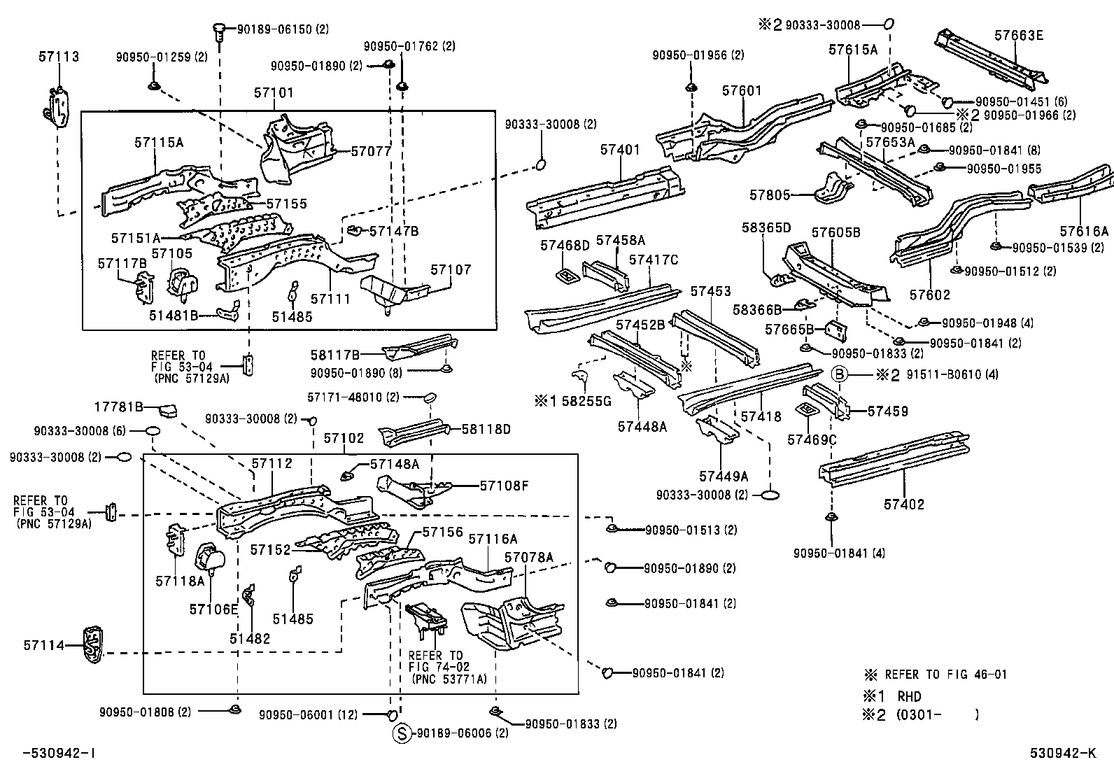 57102-48902 MEMBER SUB-ASSY, FRONT SIDE, LH product image