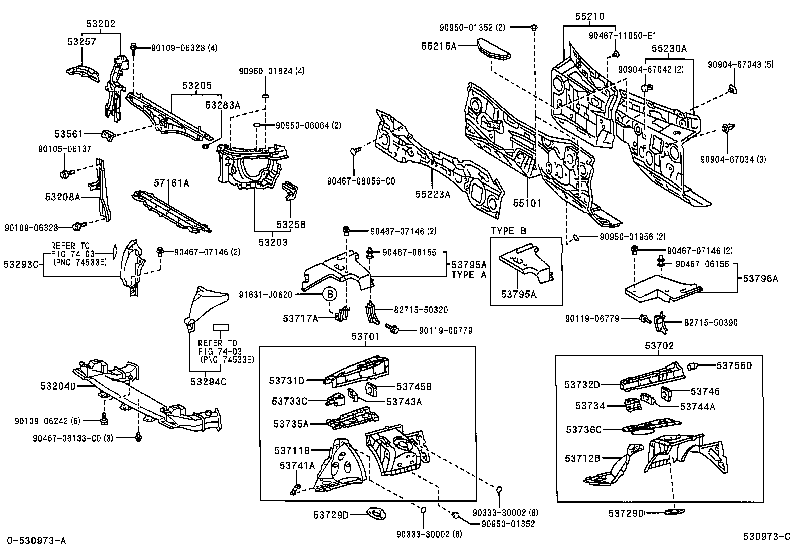 53208-50040 SUPPORT SUB-ASSY, HOOD LOCK product image