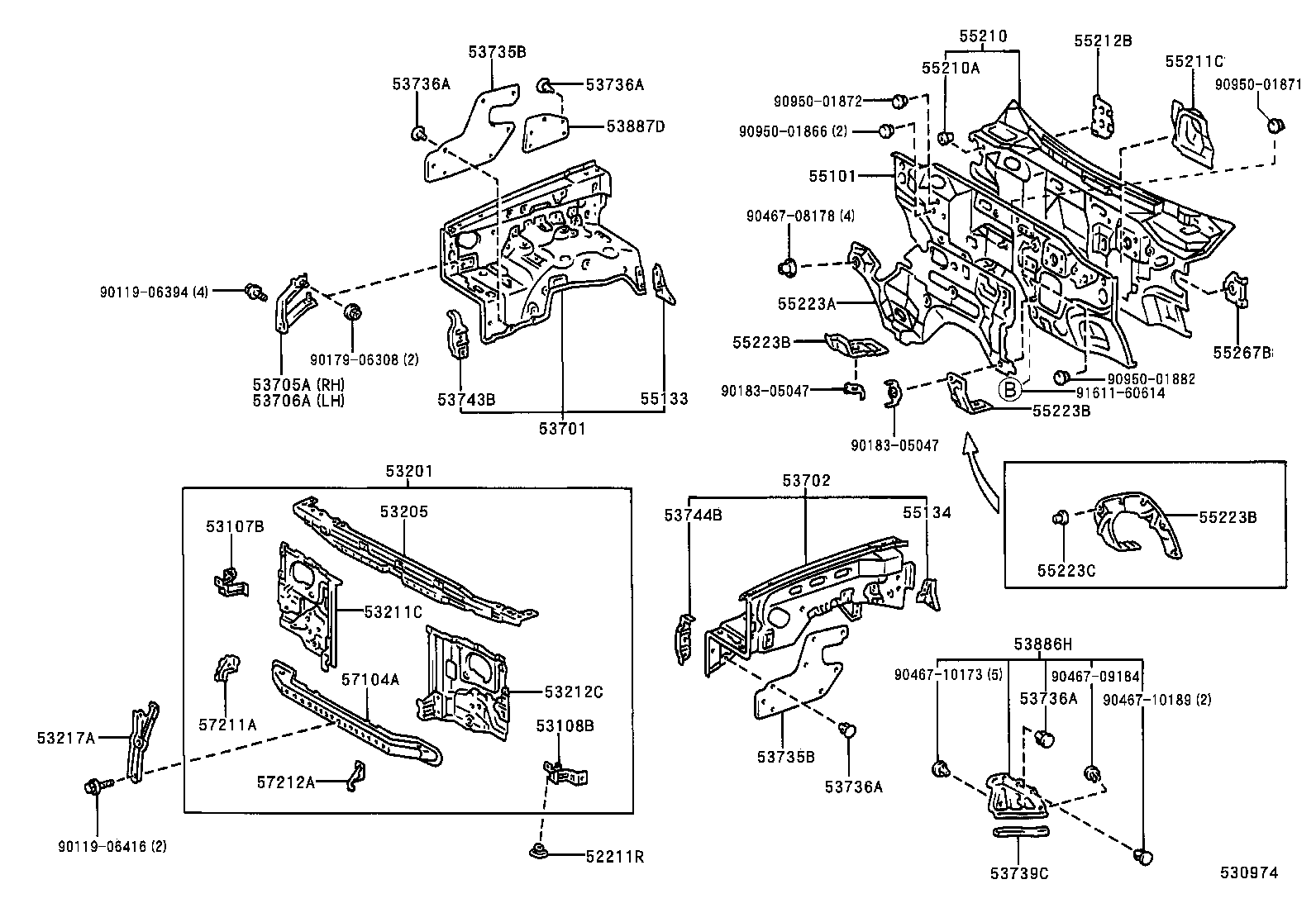 53202-35100 SUPPORT, RADIATOR, RH product image